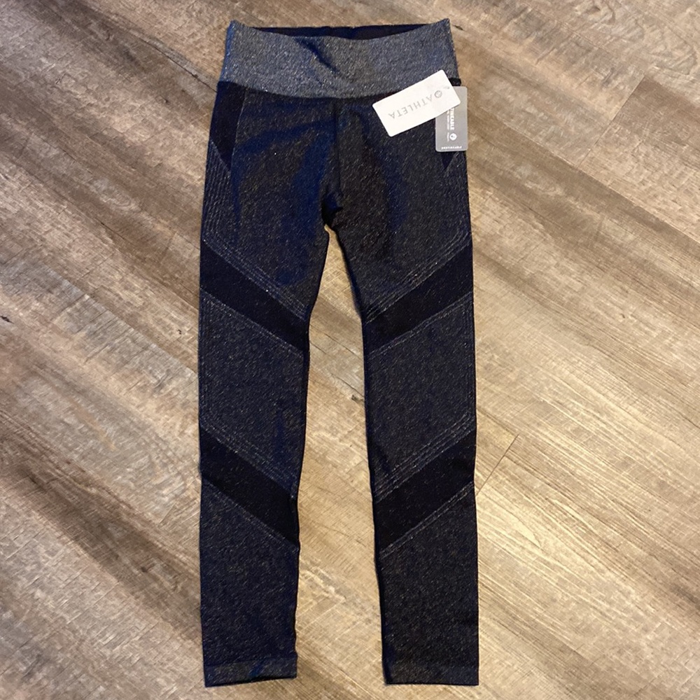 NWT Athleta shimmery lurex tights - Picture 3 of 6